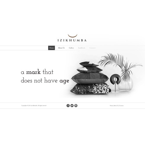web page design for Izikhumba.