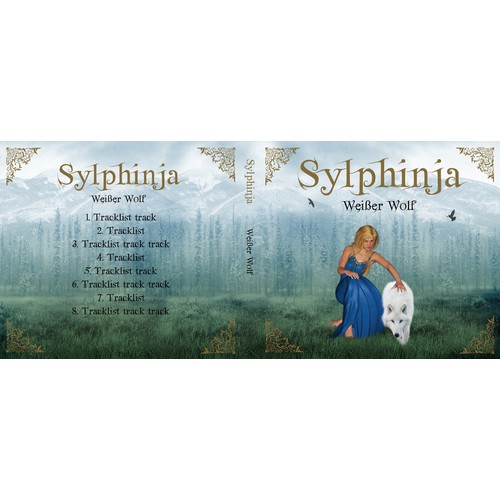 CD Album Cover (front/back) for fantasy metal band "Sylphinja"