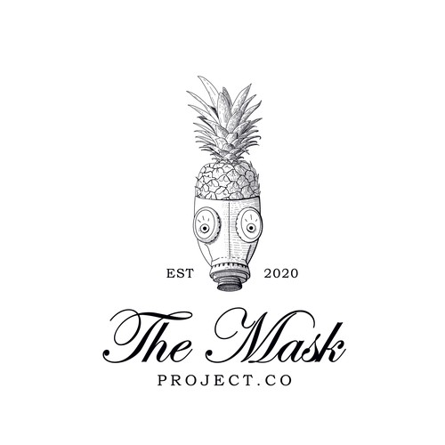 Vintage fun mask logo