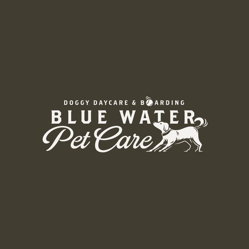 Vintage logo for Blue Water Pet Care