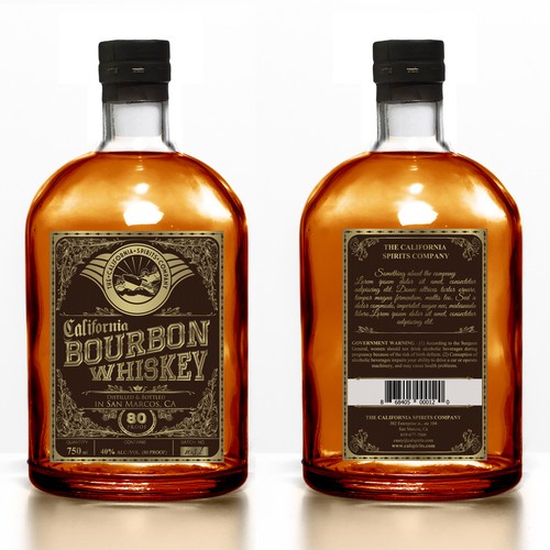label for bourbon whiskey