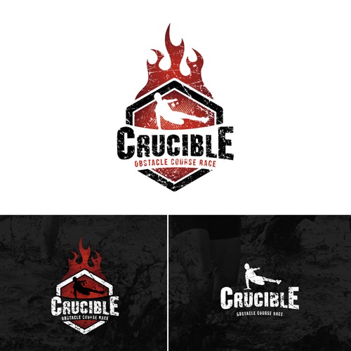 Create a hardcore design for Crucible obstacle course race.