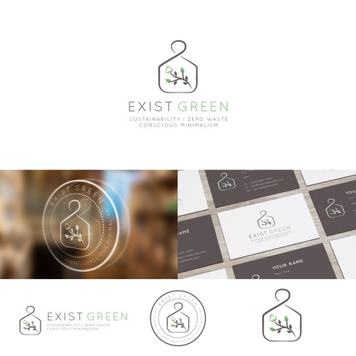 Minimalistic logo for zero waste retailer