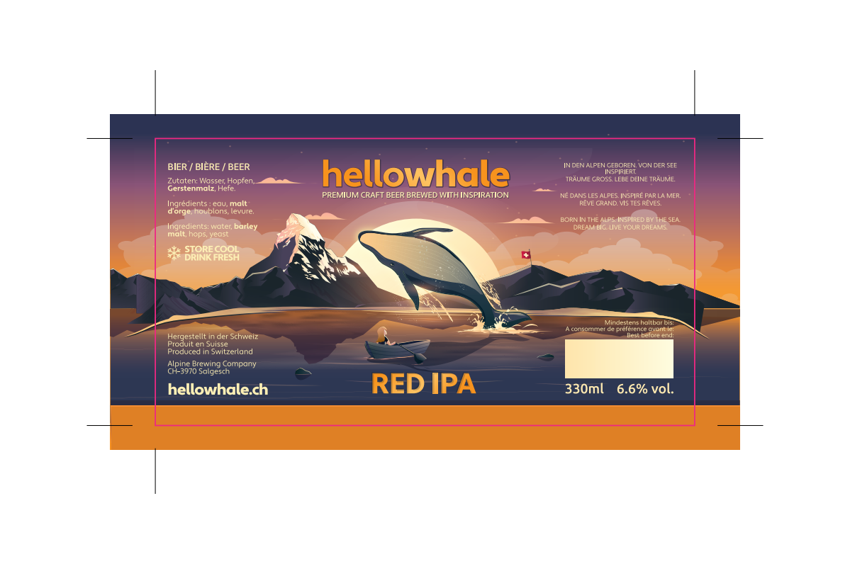 Adpation of hellowhale labels: Witbier and American IPA