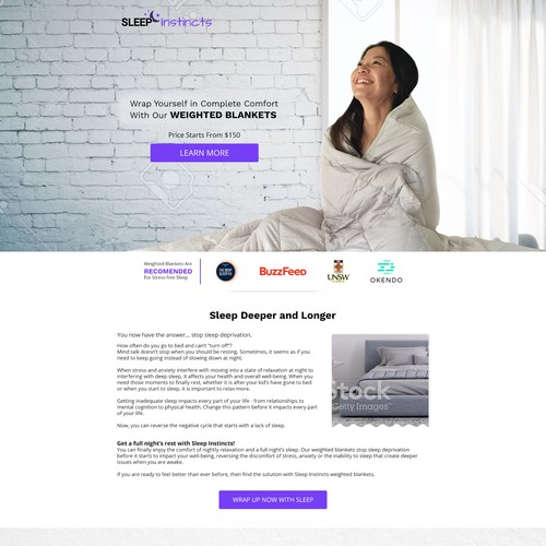 Sales Page For Blanket Seller in UK