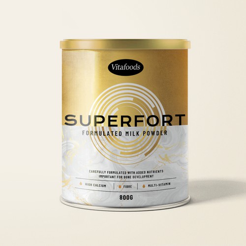 Packaging design for scientifically-formulated milk powder