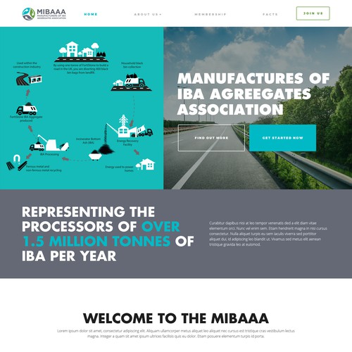 web design concept for Mibaa