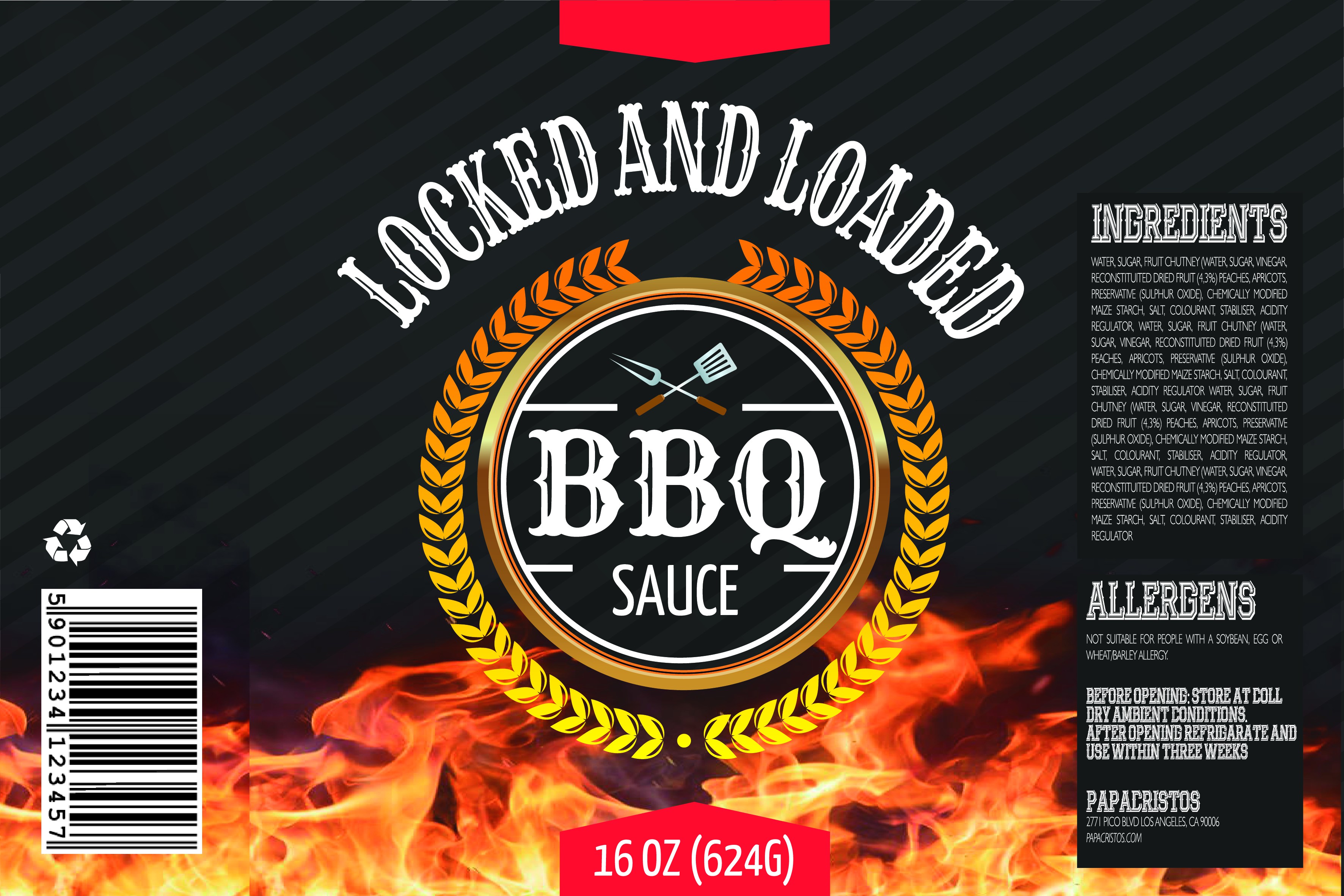 Lock and Load BBQ Sauce & Rub Label