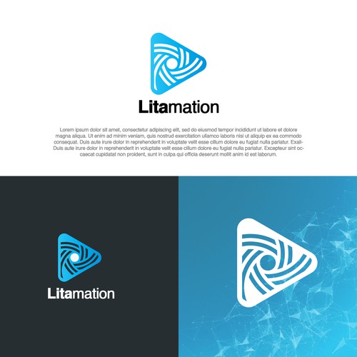 Abstract logo design for visualization animation company