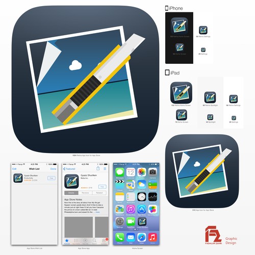 Gyazo's New App Icon in the iOS 7 Flat Style