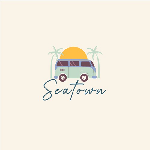 Fun beachy logo for a natural brand.