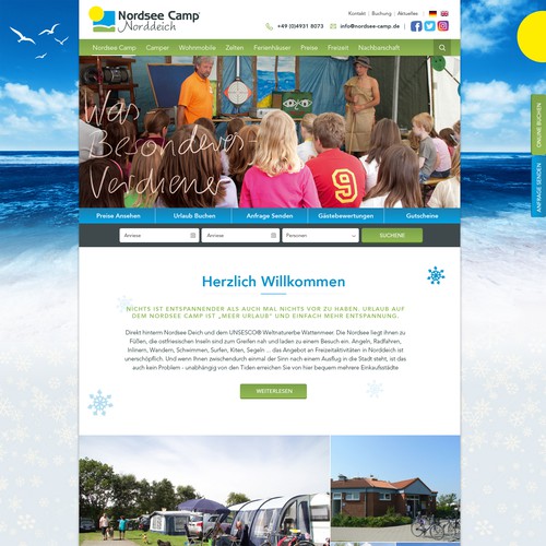 Web Design for Nordsee Camp