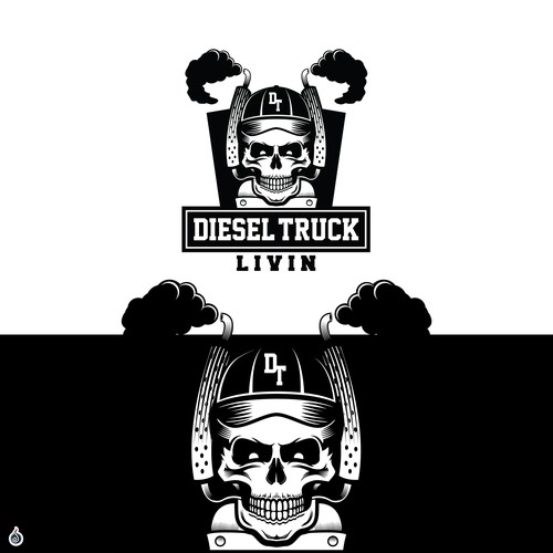 Rocking Edgy Logo for Diesel Trucking Club