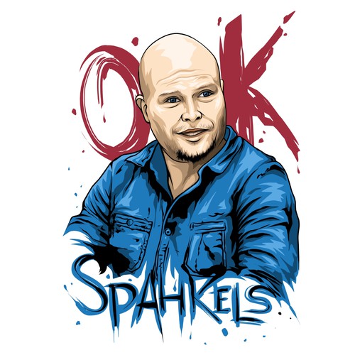 Vector Portrait for Podcast cover, T-shirt and photo profile