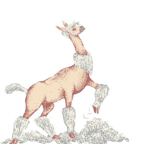 Unleash your favorite art style on a humorous and proud sheared alpaca