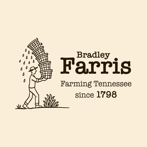Logo design for Bradley Farris Farm Tennessee.