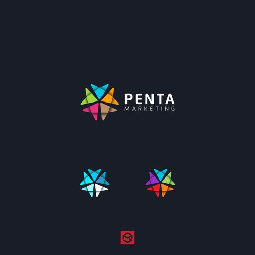 Penta origami logo