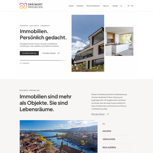 Dreiwert — Swiss Real Estate Website Design