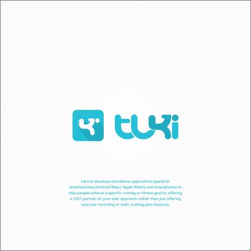 concept logo for tuki running app