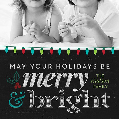 3 Front Cover Holiday Photo Greeting Cards