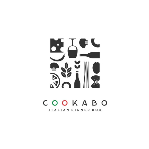 Logo for an Italian dinner box company