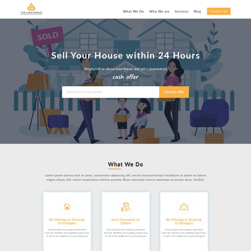 The Land Group Home page Design