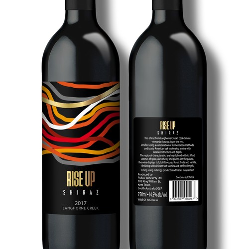 Wine Label for RISE UP