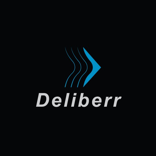logo for deliberr , a food and drink delivery service