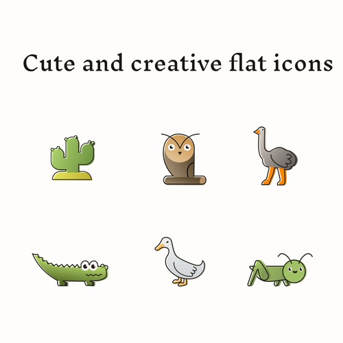 Creative flat icons set