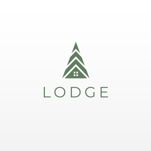 Modern Tiny Cabin Tech App logo design