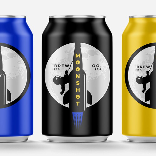 Logo and label for Moonshot Brew Co.
