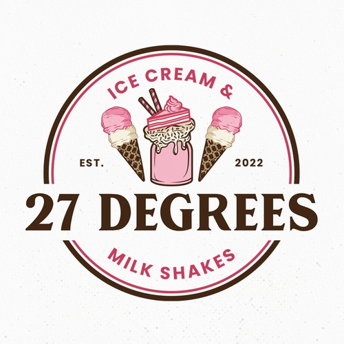 design for a ice Cream and Milk Shake brand