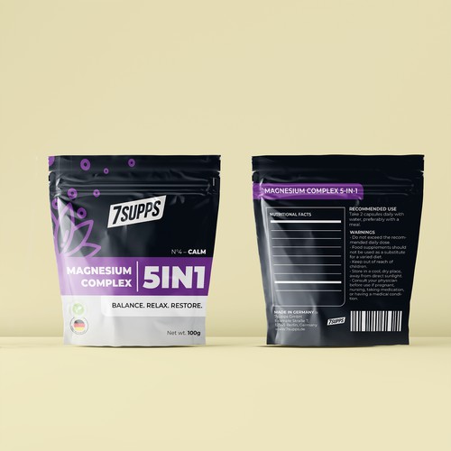 Packaging design for 7supps