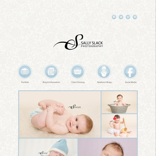landing page for Sally Slack Photography
