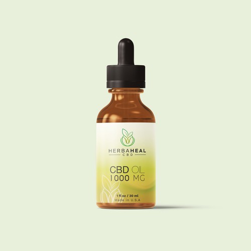 CBD oil label design