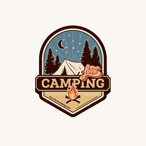 Sticker for camping lovers and enthusiasts