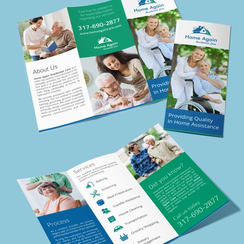 Tri-fold Brochure design for Home Assistance Care