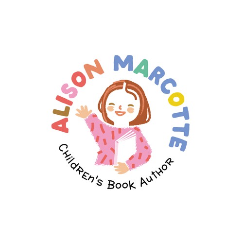 Playful, cheerful logo for children's book author