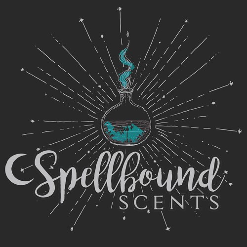 logo for hand mixed scents with a magical feel