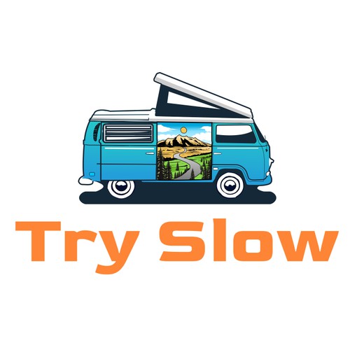 Illustration Logo Design for Try Slow