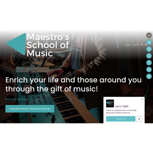 Maestro's School of Music Custom Website Design 