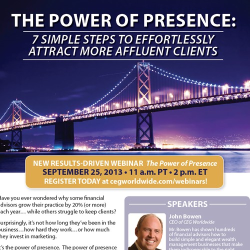 Webinar Flyer: The Power of Presence