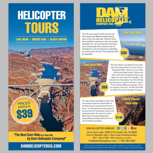 Show us what you've got! We're looking for creative and modern flyer designs for our Helicopter Tour