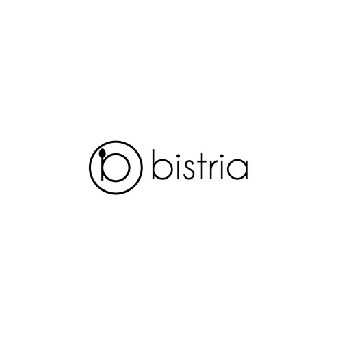 Food logo concept of bistria