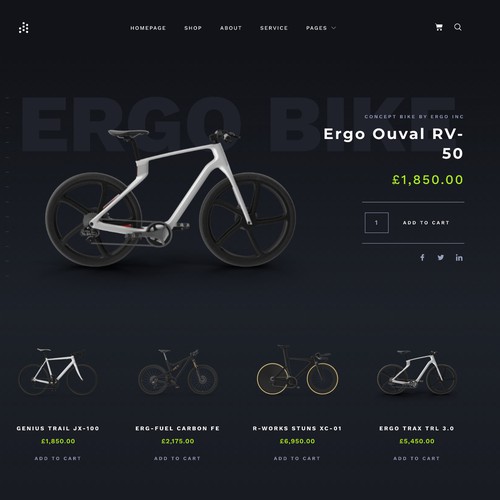 Bike Shop Web UI Design