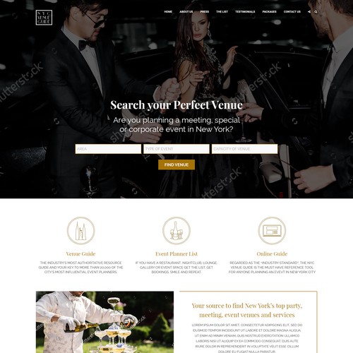 NYC Venue website Restyling