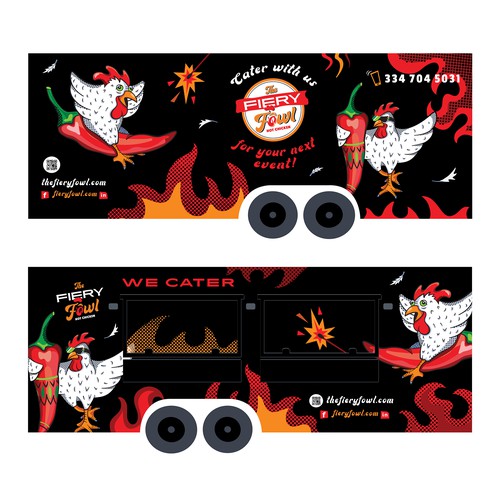 Food Truck Wrap Design for Hot Chicken Company