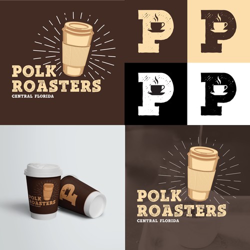 Polk Roasters Central Florida Logo Concept