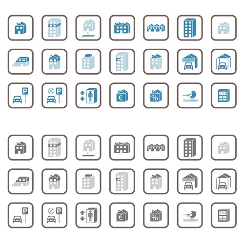 Icons for intelligent and professional "Real Estate Value Calculator"