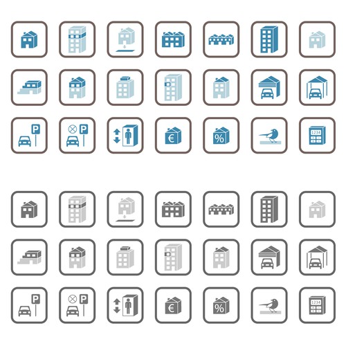 Icons for intelligent and professional "Real Estate Value Calculator"